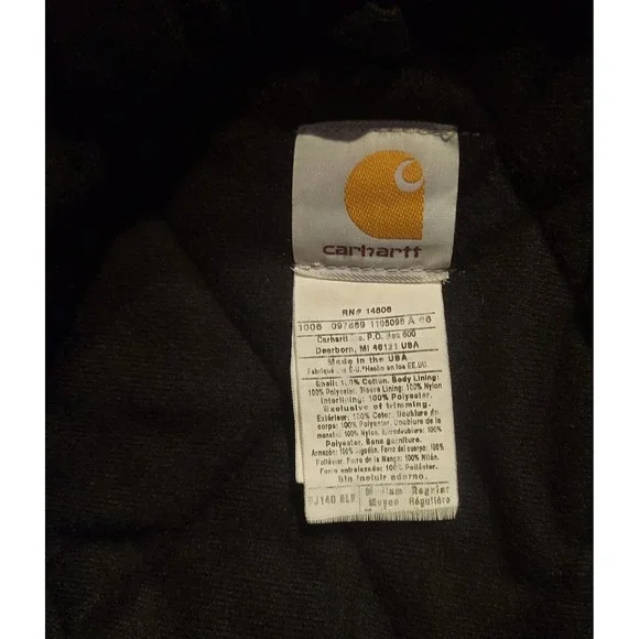 Carhartt Black Hooded Jacket